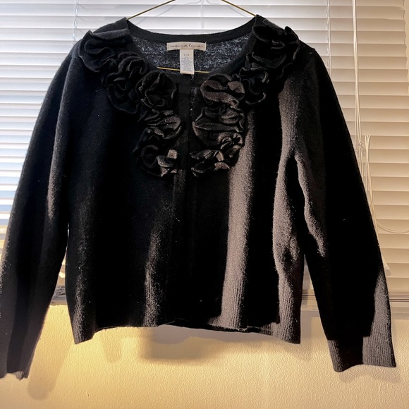 Angora & lamb wool cropped sweater cardigan blazer shrug - Picture 4 of 7